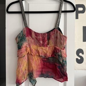 Zara Multicolor Camisole with Black Straps